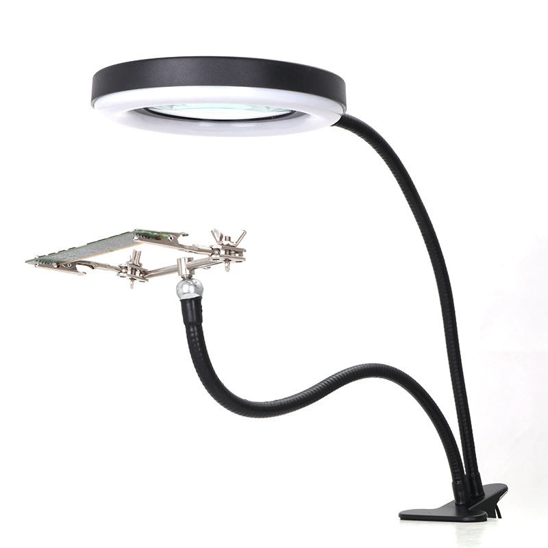 Печатная плата для ремонта сварки 72LED увеличительное стекло трехцветный свет 9-файловая Регулировка обучение резьбе настольная лампа увеличительное стекло