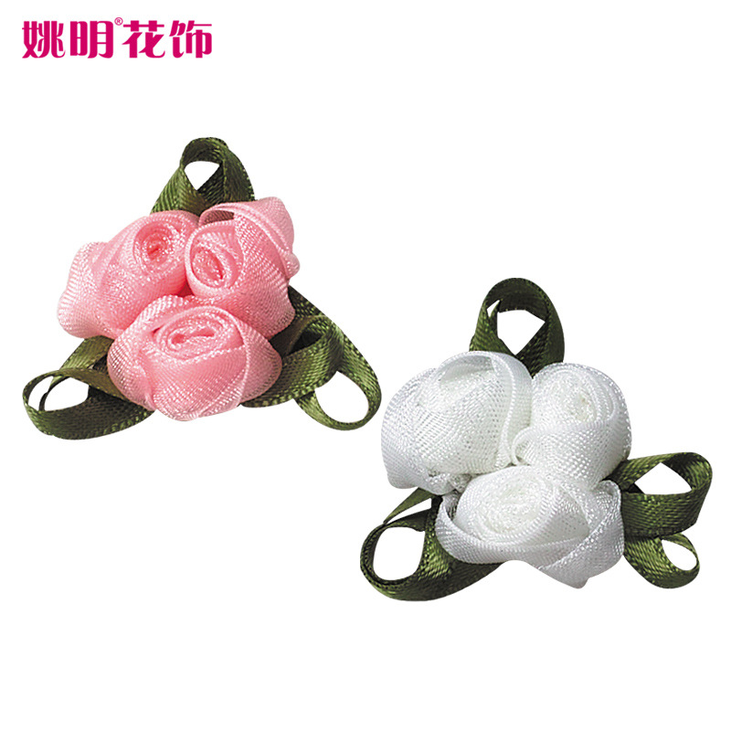 Yao Ming cinta hecha a mano cinta flor sanlei nieve hilado flor racimo Ropa Accesorios textiles a mano tejida pequeña flor