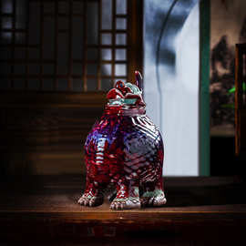 家居饰品客厅装饰摆件创意礼物陶瓷工艺麒麟牛景德镇陶瓷 礼品