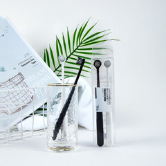 Thailand Spiral Bristle O-Type Brush Head 2-Pack Couple Small Round Head Adult Soft Bristle Toothbrush Factory Wholesale