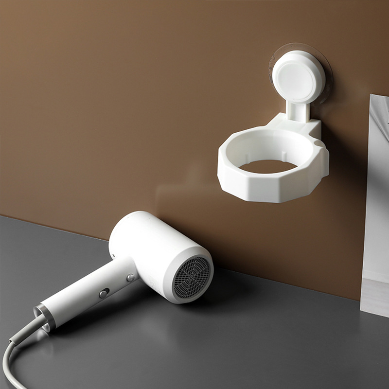 Hogar baño secador de pelo rack baño secador de pelo soporte de almacenamiento sin costuras pegatina secador de pelo rack montado en la pared secador de pelo rack