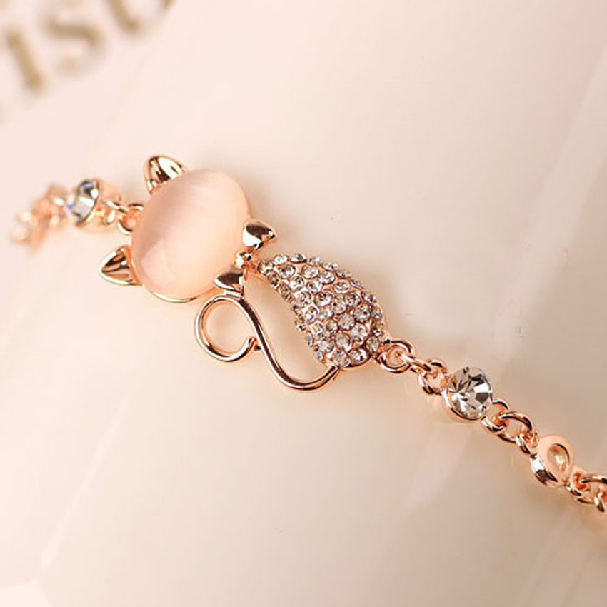 High-Grade Cat Bracelet With Diamond Alloy Exquisite Fashion Jewelry