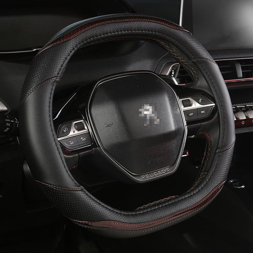Specially used for Peugeot 4008 5008 508L four seasons fashionable car steering wheel cover. Special for Peugeot D type flat bottom