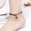 Retro black woven ankle bracelet suitable for men and women for beloved, Mori, internet celebrity