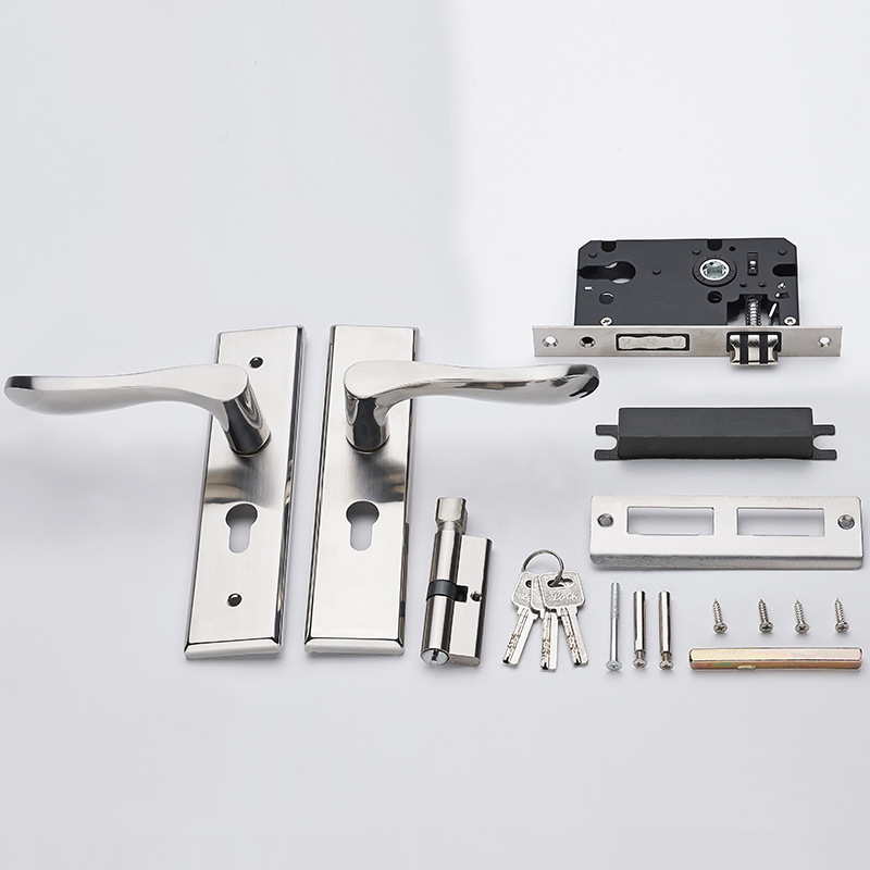 De estilo europeo de acero inoxidable de la puerta del hogar cerradura de la puerta del dormitorio de interior universal Mute puerta de madera baño cerradura de la puerta