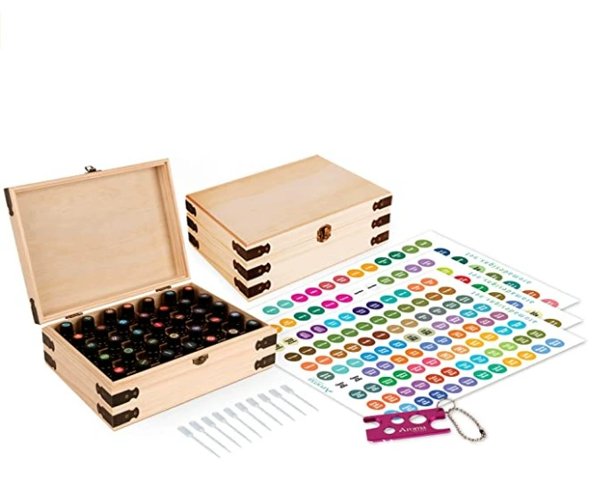 Оптовая Продажа с фабрики деревянная многослойная отделочная емкость эфирного масла трехслойная складная коробка для эфирного масла Изысканная деревянная коробка