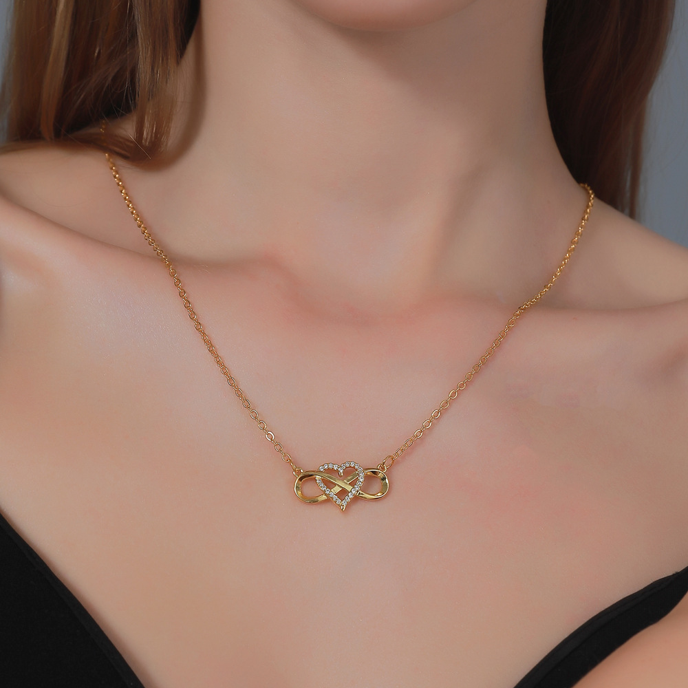 Necklace Classification Simple Style Heart Alloy Plating Women's Necklace