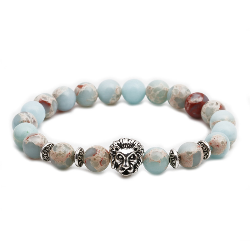 Fashion Owl Buddha Head Elbow Set Bracelet Lion Head Ghost Beaded Bracelet display picture 10