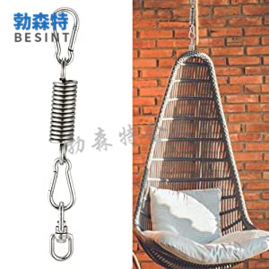 304 telescópica primavera gancho traje hamaca silla colgante suspensión buffer dispositivo giratorio al aire libre silla colgante columpio Accesorios