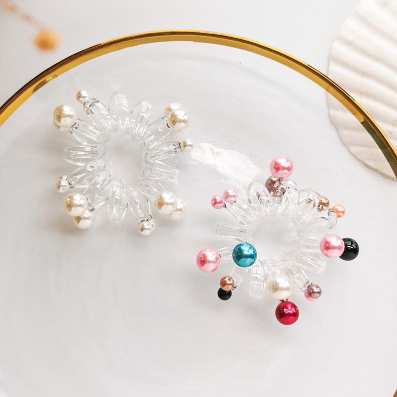 Coréen Simple Perle Sen Cravate Chouchous De Cheveux En Gros Nihaojewelry display picture 1