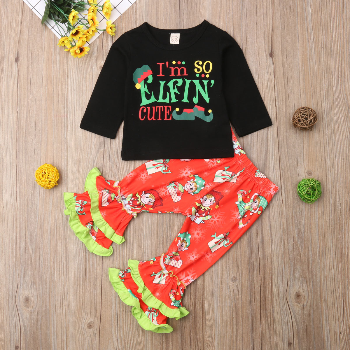 Halloween Fashion Portrait Letter Cotton Girls Clothing Sets display picture 7