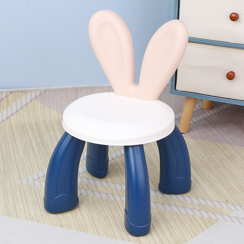 礼品dìng制儿童靠背椅加厚塑料凳子幼儿园培训机构早教积木椅子