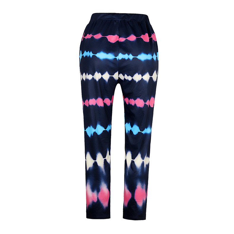 tie-dye printed sports casual pants   NSKX8459