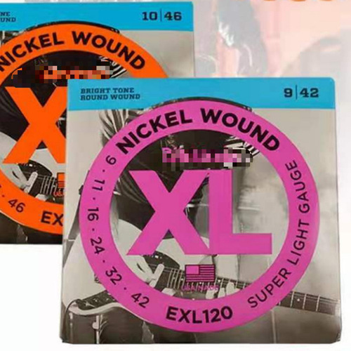 Set of 6 Electric Guitar Strings, Rust-Proof EXL110/120, Bulk Electric Guitar Strings Accessories