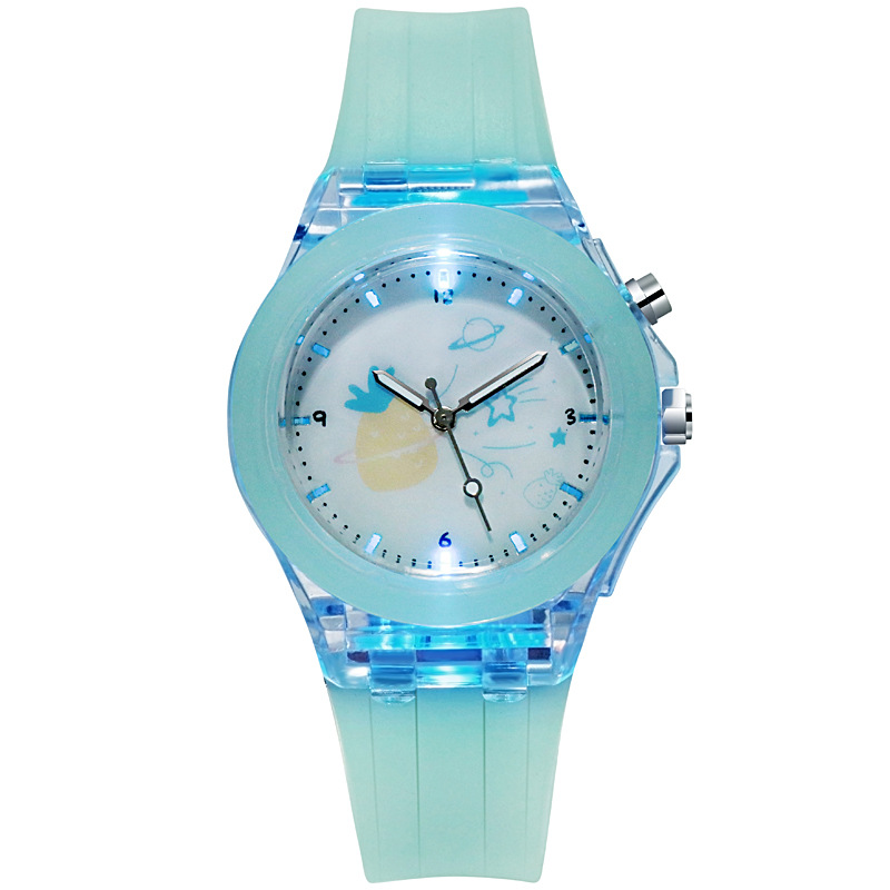 Streetwear Solid Color Buckle Quartz Kids Watches display picture 4