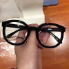 Korean version of the new glasses, Quan Zhilong, the same square box flat -light mirror male drainage big round frame arrow anti -blue light mirror female