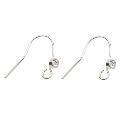 2020新款氣質簡約帶鑽锆石耳勾 韓版925厚銀鍍耳環耳飾品配件批發