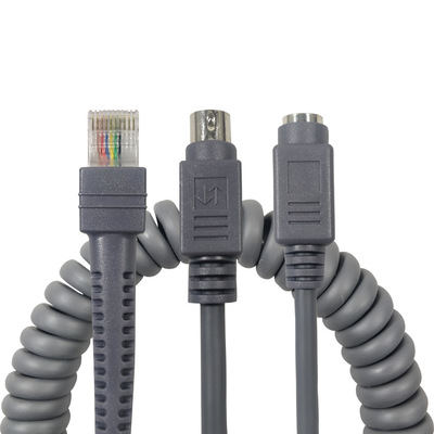 适用摩托/Symbol讯宝LS2208/4278/3578二维码扫描器卷线3米键盘口|ms