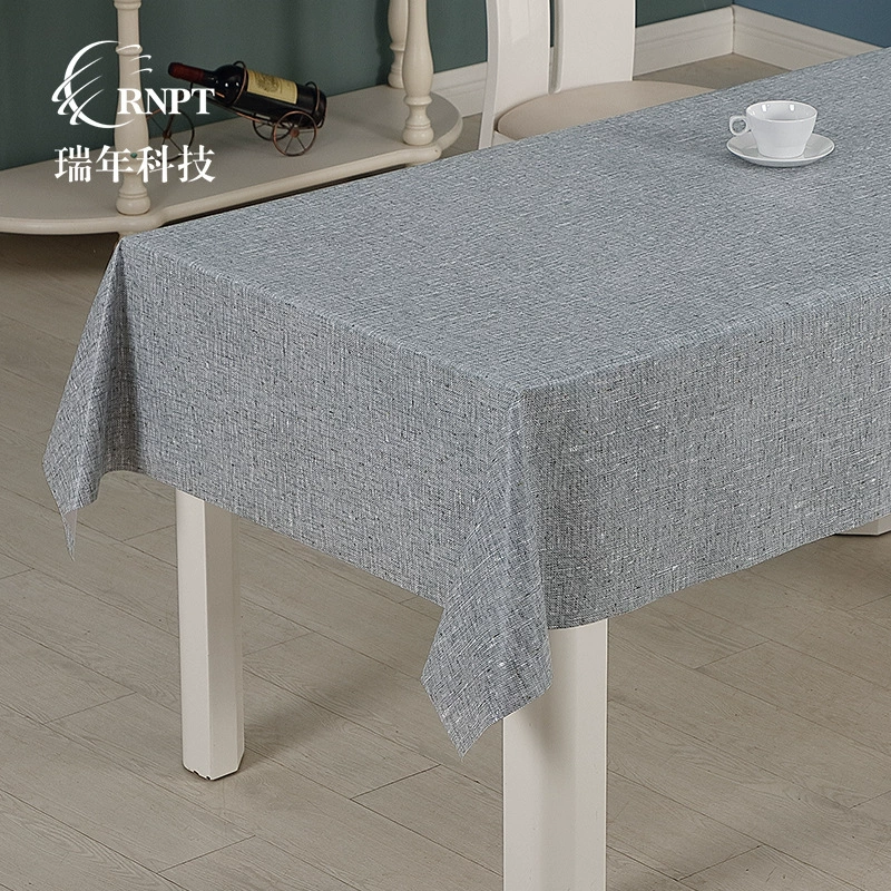 RNPT Ruinan [оптовая продажа производителя] серый синий сплошной цвет водонепроницаемая скатерть ПВХ пластиковая скатерть журнальный столик