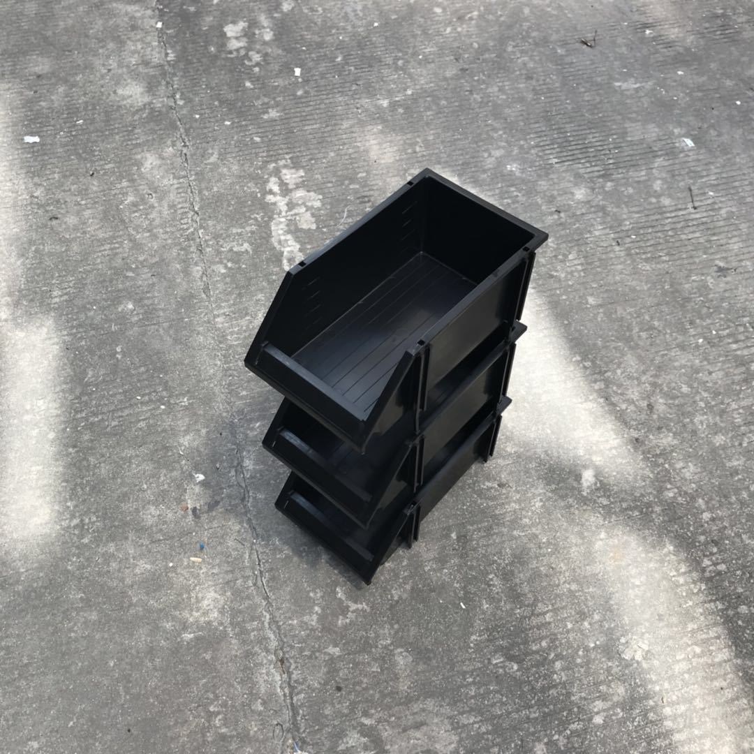 250*150*120带柱子斜口防静电箱 零件元件塑胶盒 江西塑料周转箱