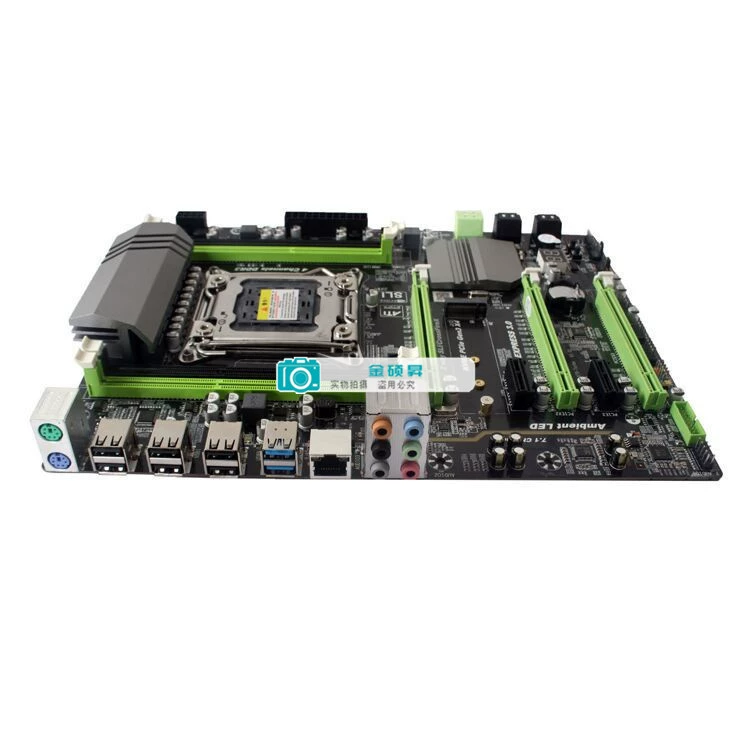 Совершенно новая материнская плата настольного компьютера X79 DDR3 2011-контактная поддержка серверной памяти RECC, комплект 2680cpu