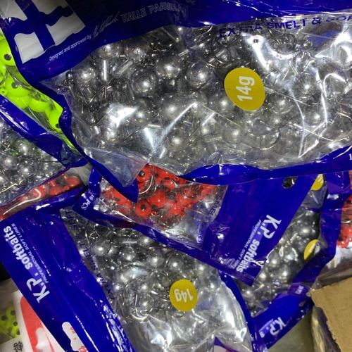 Supply of fishing gear 50 bags full gram lead head hook sharp natural color lead head hook soft bait Luya hook upward hook