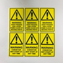 印刷各種設備安全提示牌危險警告 絲印PVC定做加工深圳標牌廠制作