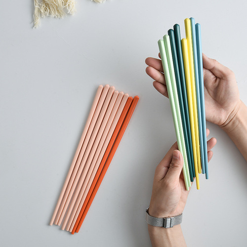 New Ceramic Chopsticks Tiffany & Co. Cool Color LC Hermès Non-Fading Non-Molding Gift Box Set