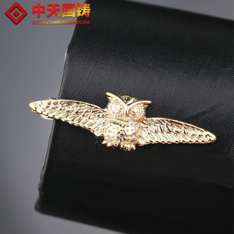 现货款韩版猫头鹰金属领带夹定制个性logo箭头金属电镀男士领夹|ms