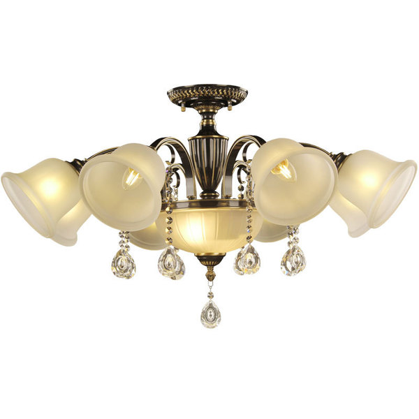 Copper retro ceiling light for living room