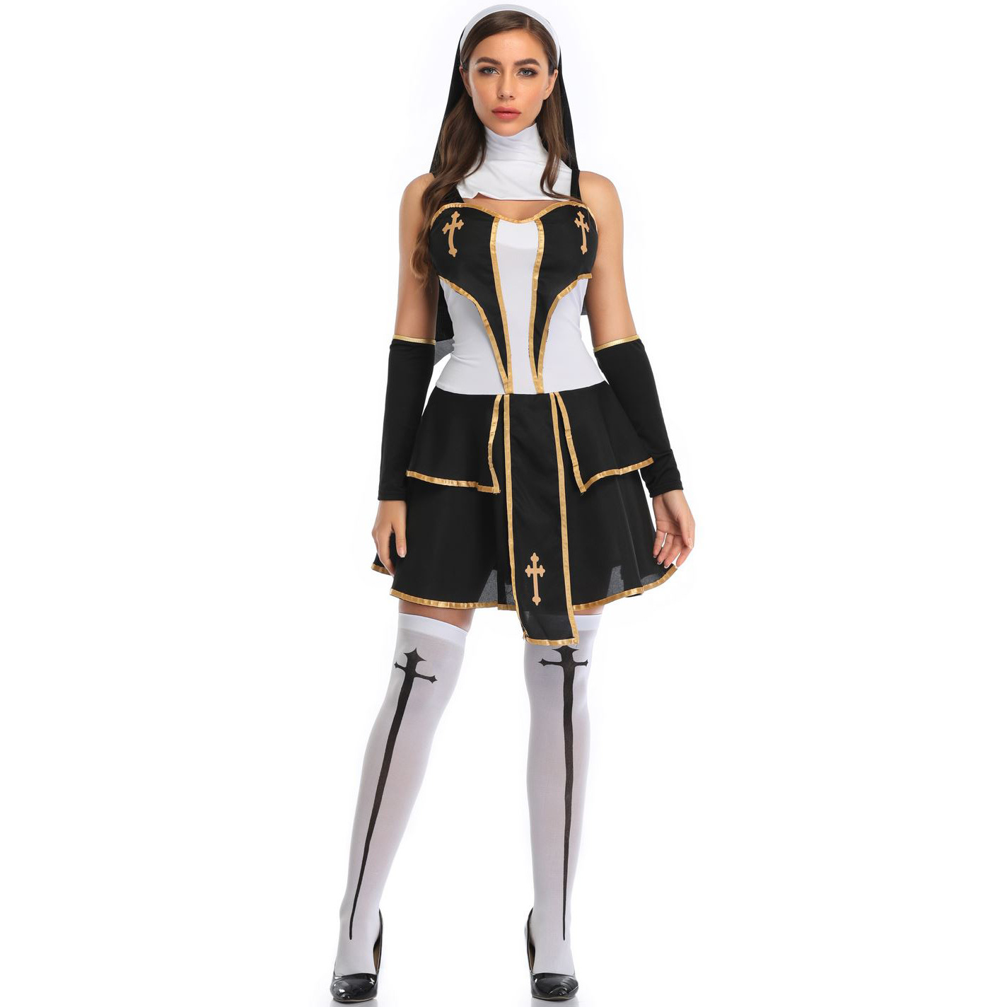 Disfraz de halloween monja disfraz de cosplay nihaostyles disfraces de halloween al por mayor NSMRP79227