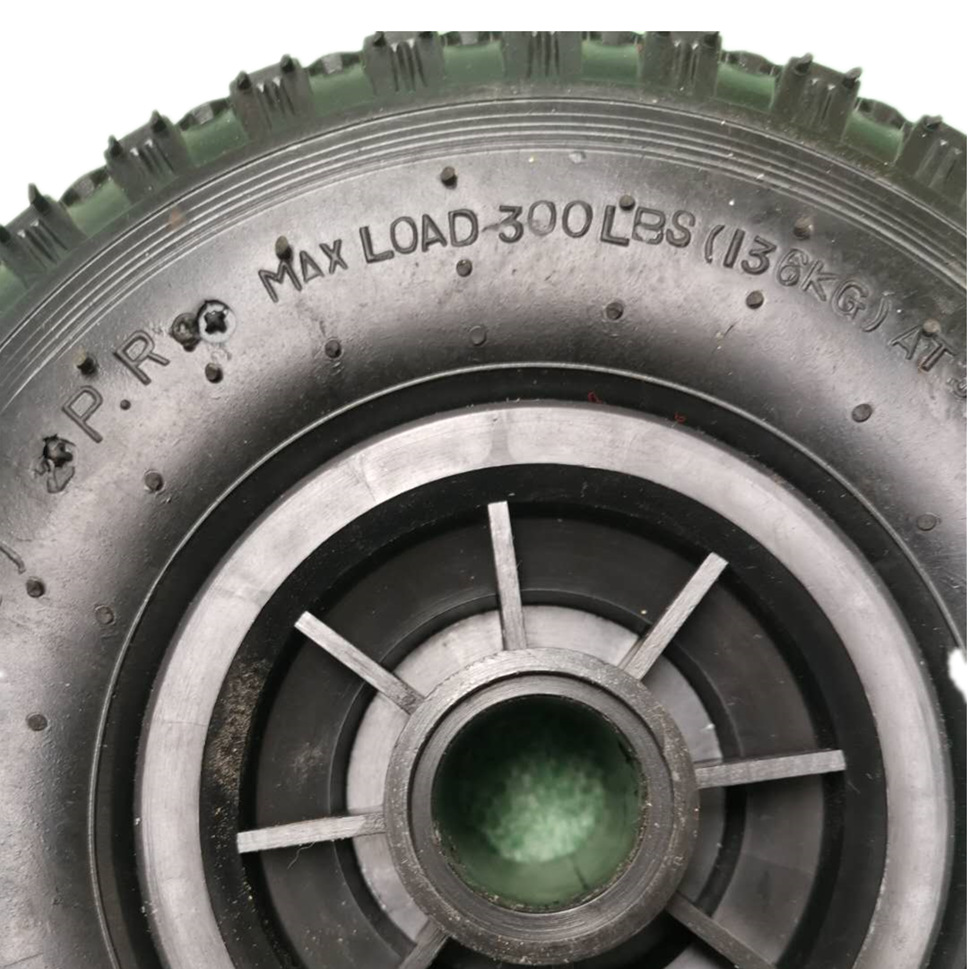 供应手推车轮10寸 300-4（260*85）塑料轮辐 套长73MM 孔距30MM