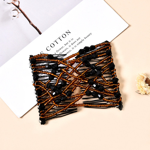 Korean Multifunctional Versatile Hair Comb Magic Bead Hair Clip Spiral Hair Styler Lazy Person Round Bun Hair Styling Comb Wholesale