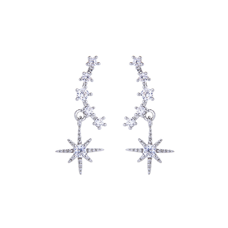 Korean Fashion Diamond Earrings display picture 10