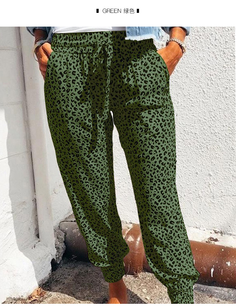  high waist printing loose cropped trousers feet pants NSSI2982