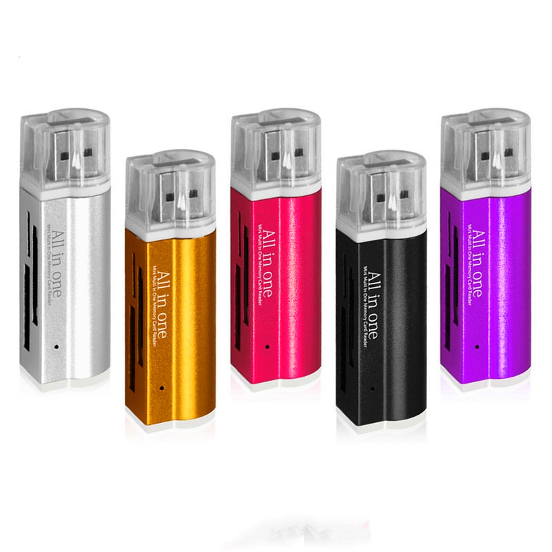 Factory direct high-speed card reader supports TF/MS/SD/M2 card camera card four-in-one Multi-Function Card Reader Factory direct high-speed card reader supports TF/MS/SD/M2 card camera card four-in-one Multi-Function Card Reader