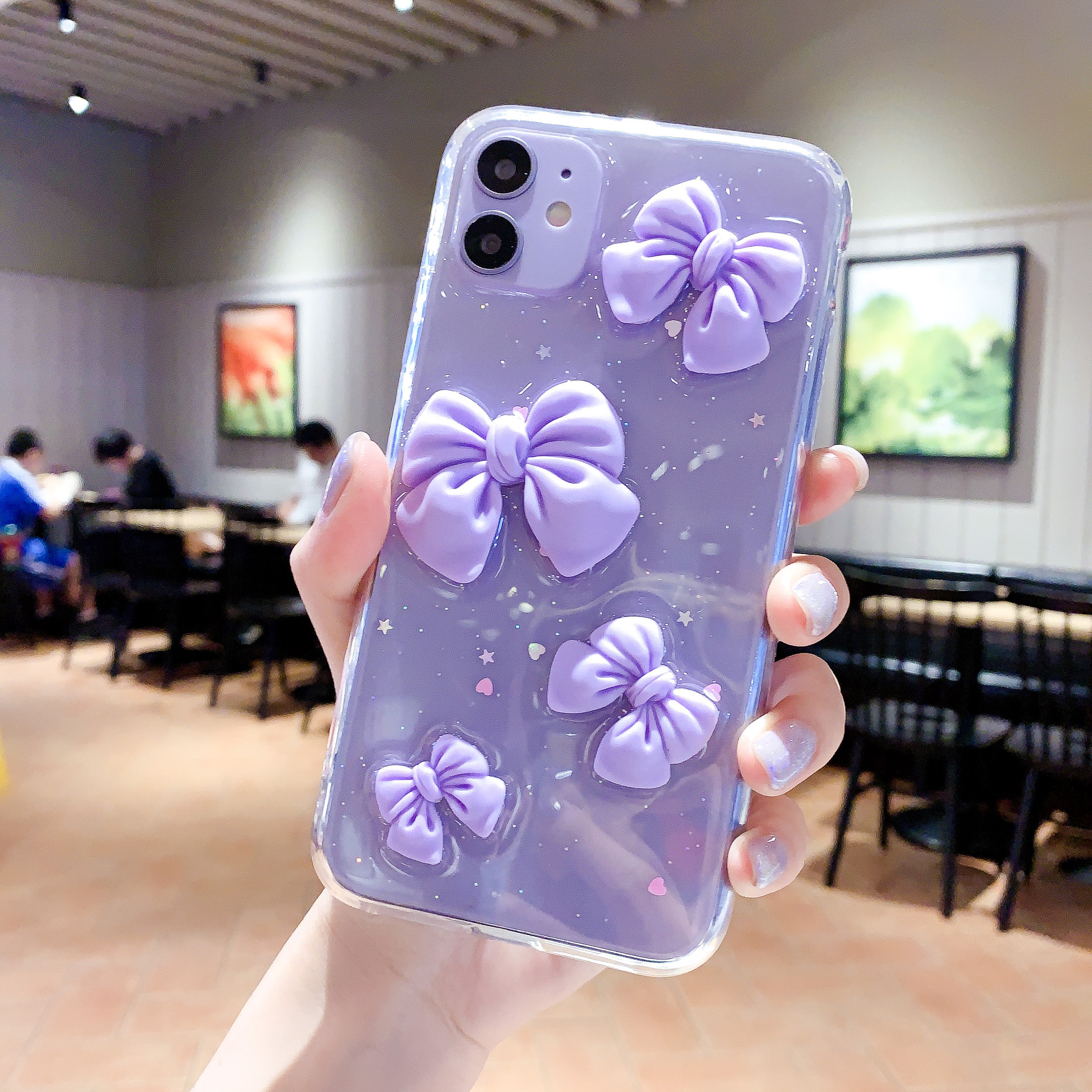 Bowknot Suitable For Iphone12 Mobile Phone Case Huawei Samsung Xiaomi Vivo Oppo display picture 6