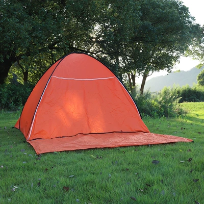 Direct Selling Eight-character Tent Outdoor 3-4 Person Double-layer Tent Double Camping Style Camping Style Beach Tent Factory Direct Sale (Çadırlar) - orange-double