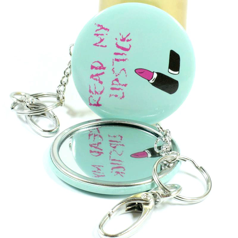 Креативная леди мода зеркало для макияжа Макарон цвет карман маленький зеркало брелок зеркало для рисунка на заказ LOGO