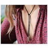 Fashionable velvet adjustable universal long sweater, necklace, accessory, simple and elegant design, European style