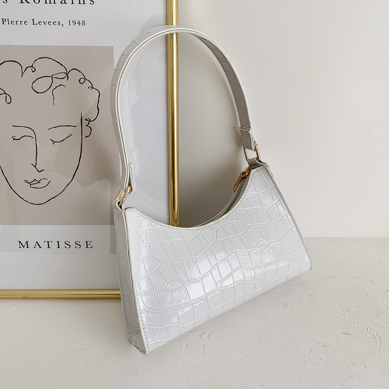 Patrón de cocodrilo bolso de las axilas 2021 bolso de mujer bolso nuevo bolso de hombro de mujer bolso de nicho Otoño e Invierno bolso de mujer transfronterizo