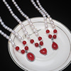 Organic agate necklace from pearl, chain for key bag  for mother, wholesale