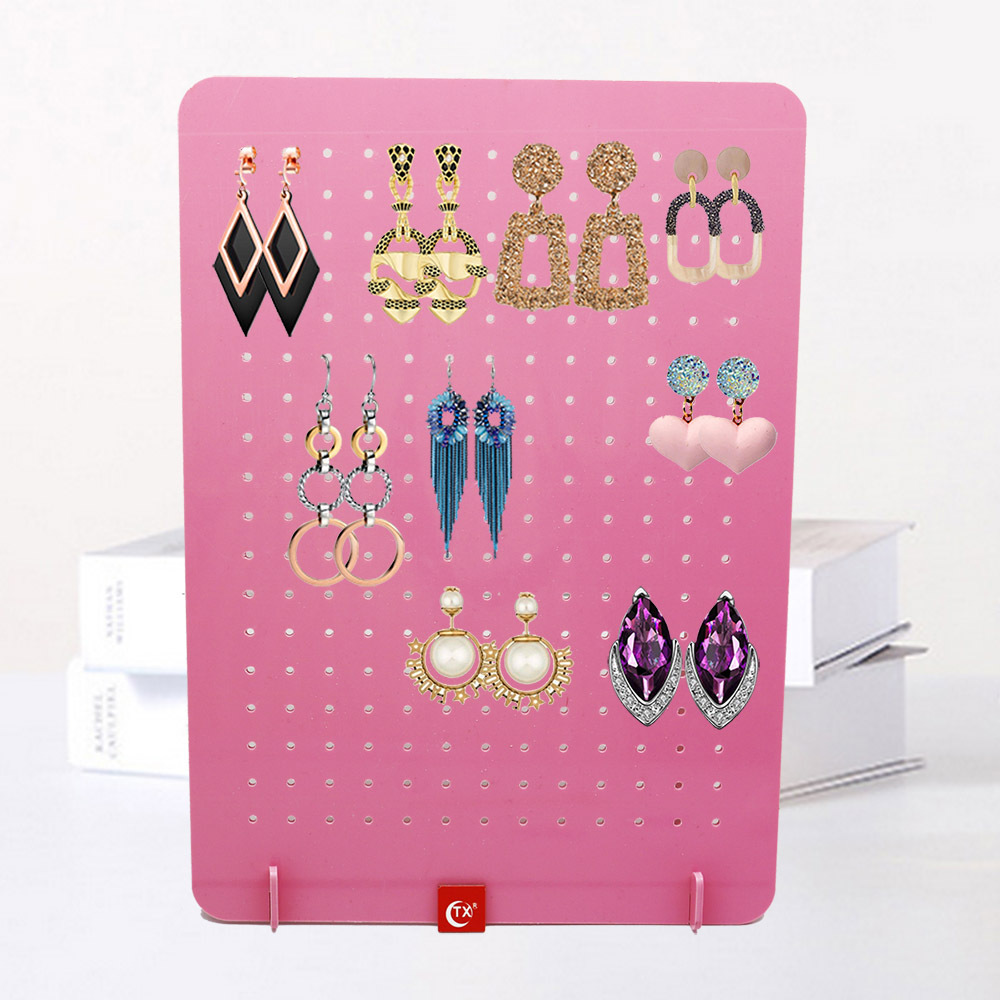 L型耳钉项链展示架 立式耳钉耳环项链展示板234孔L型耳钉架展示板