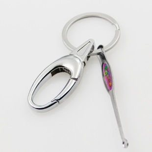 2 yuan shop cheap ear spoon key chain ear rake key chain night market stall metal key chain supply key chain