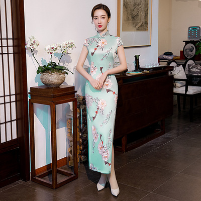 Chinese Dresses Qipao for women robe chinoise cheongsam Cheongsam retro long cheongsam dress