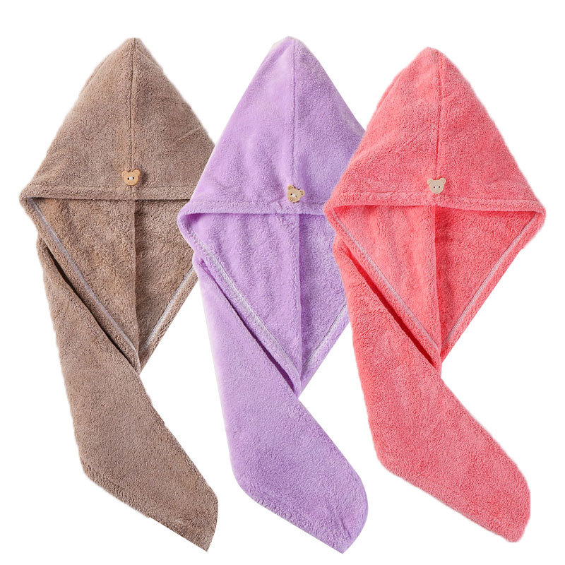 女用干发帽吸水速干浴帽毛巾擦头发吸水加厚包头巾珊瑚绒|ms