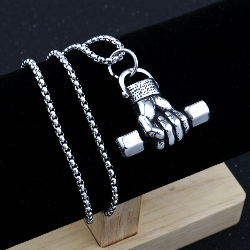 Fist Pendant Necklace For Men In Titanium Steel Trendy Accessory_voghion.com