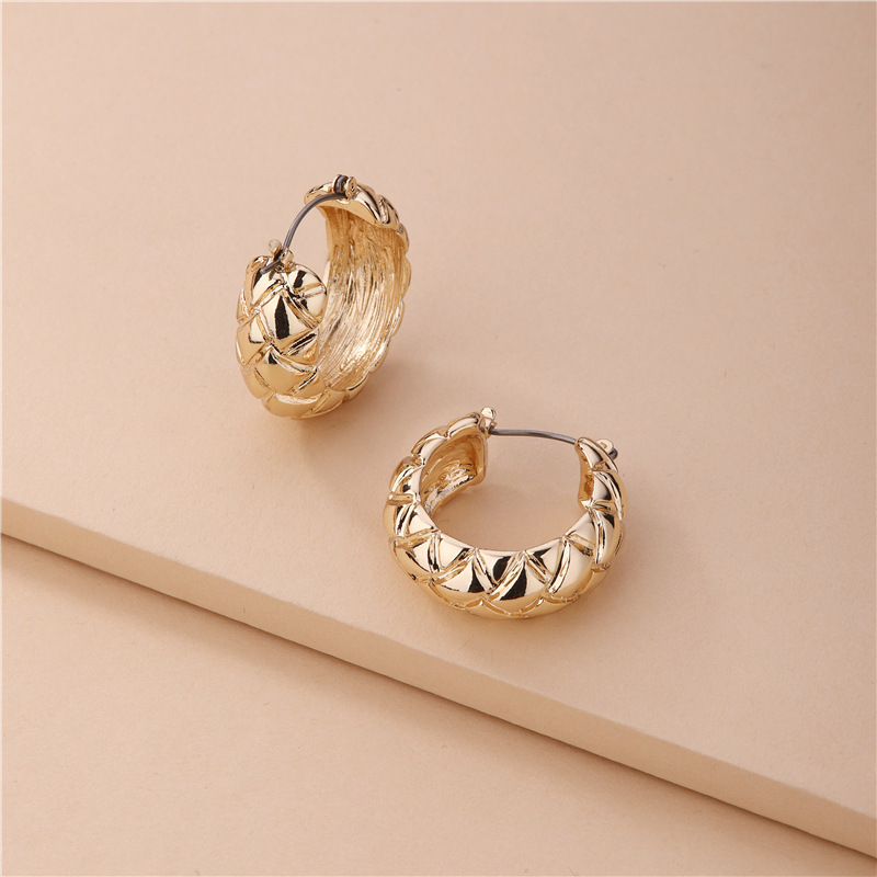 Wholesale Environmental Protection Alloy Hollow C-shaped New Earrings display picture 4
