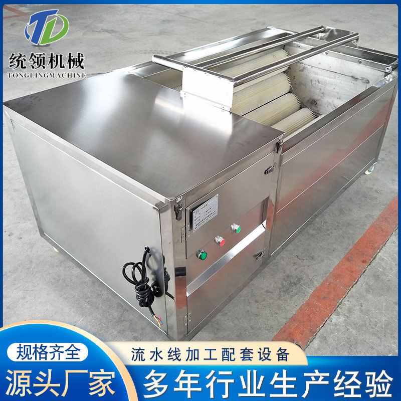 洋葱毛辊去皮机设备 生姜毛辊清洗机 全自动U型毛辊清洗机设备