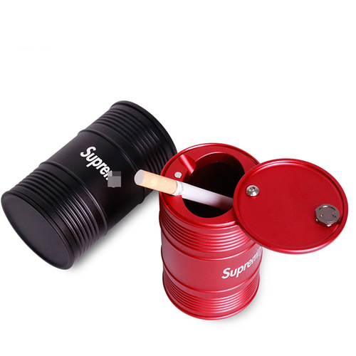 Trendy car aluminum alloy ashtray car supplies car metal flip cover new creative gift